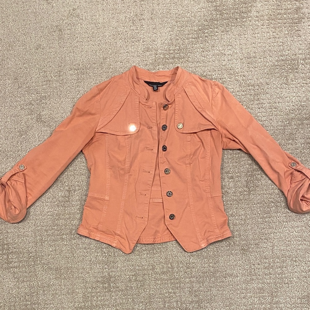 White House Black Market Peach Utility Jacket